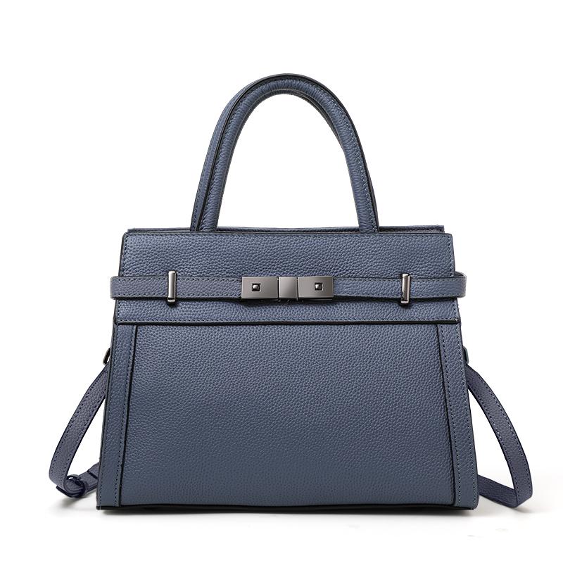 Genuine leather women's bag original first layer cowhide women's hand shoulder simple tote bag occupation
