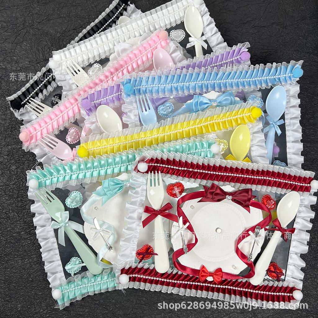 Dinner Plate Finished Pain Board Pain Bandaging Board White Gu Mei Self-push Cake Bar Knife and Fork Pain Board Photo Props