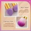 3 Pcs 2 In1 Double-Head Sponge Head Mini Portable Makeup Brush Fluffy Blush Brush Ladies Beauty Tool