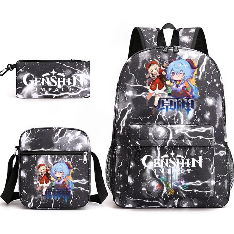 Yuanshen Backpack 3 Pieces/set Girls Boys Travel Shoulder Bag School Backpack
