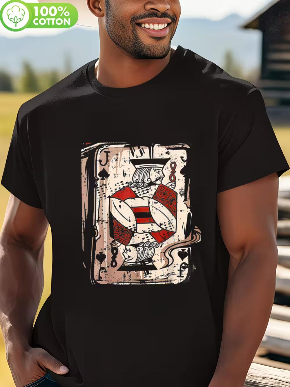 NEW LIMITED Edition Jack Playing Card Cool Costume T-Shirt for Halloween XXL