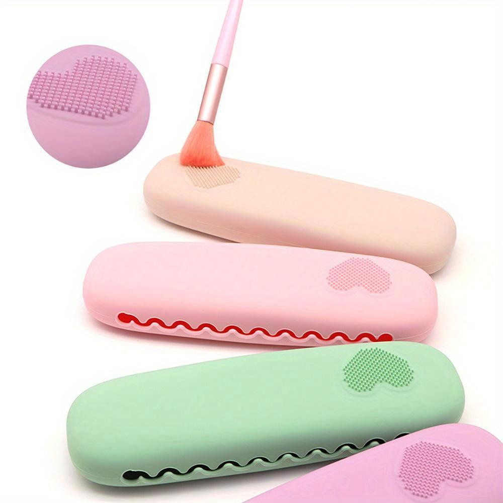 Silikonová cestovní kosmetická taška na make-up štětce Přenosný držák na kosmetické štětce na obličej Vodotěsný organizér Úložný nástroj na make-up štětce