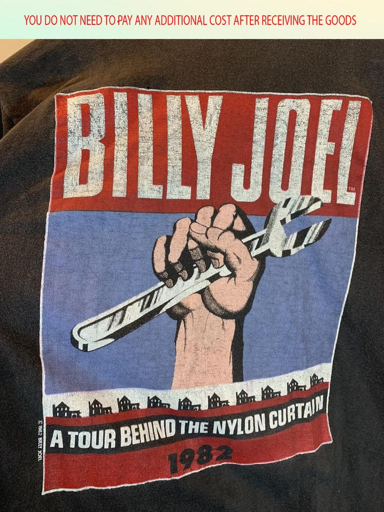 

Hot Rare Billy Joel Singer Behind Nylon Curtain Black S5XL Shirt BB504 Unisex T-Shirt S