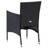 vidaXL Garden Dining Chairs 4 Pcs. Poly Rattan Black
