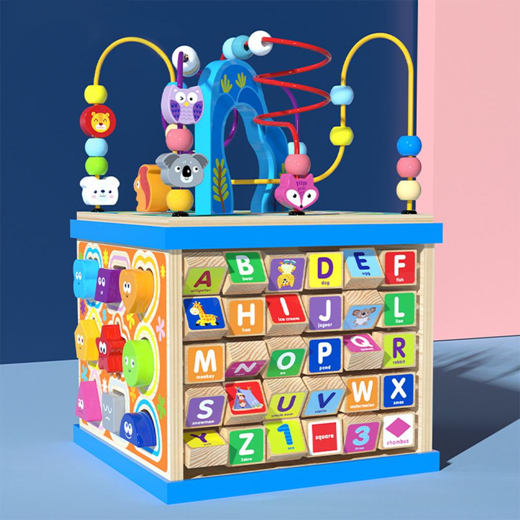 Abacus Bead Maze Shape Sorter Improve Logic Training and Thinking Skills Suitable for Early Education Center