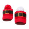 Christmas Baseball Hat Unisex Cosplay Costume Lovely Bobbles Santa Hat Stage Props Hat Festival Headwear for Adult Teens