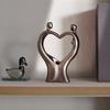 Abstrakt Par Hjärta Staty Hjärta Form Romantisk Staty Skrivbord Hand i Hand Figurer Fotografi Rekvisita Hem Inomhus Ornament För