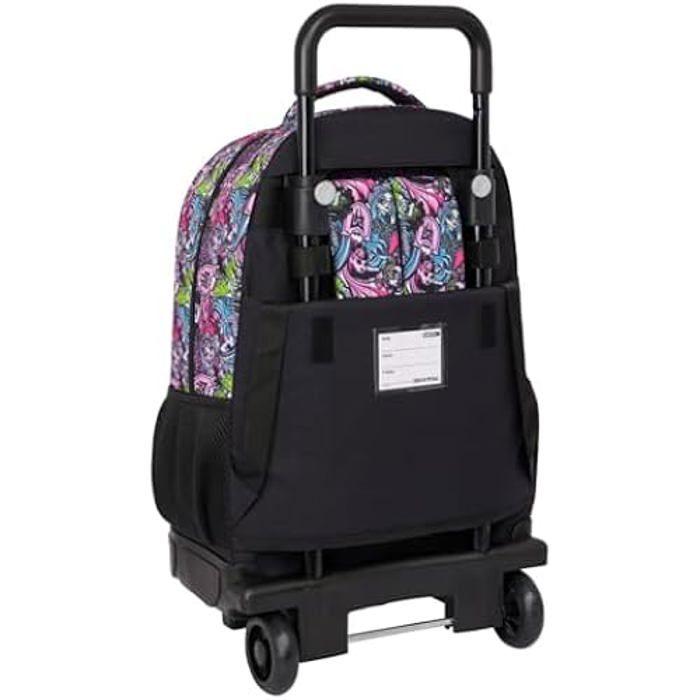 Rolling Backpack - SAFTA - Monster High - Compact - Removable - Comfortable