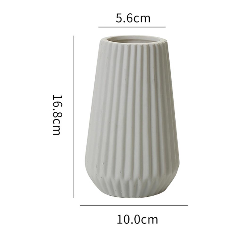 Creative White Ceramic Flower Vase Decorative Ornament Home Floral Arrangement Container