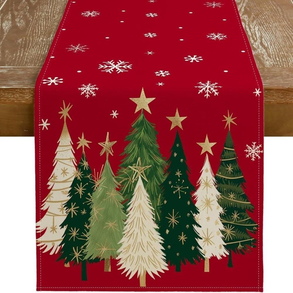 Christmas Tree Christmas Table Flag Desk Decor Xmas Tablecloth Christmas Table Runner Home Decor