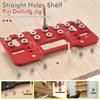 Precision Straight Hole Drilling Template Wear Resist Aluminum Pocket Hole Jig Kit  Woodworking