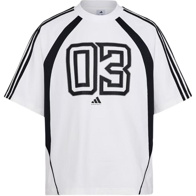 Adidas T Shirts Men s White Crew Neck Moderate KZ0456 M