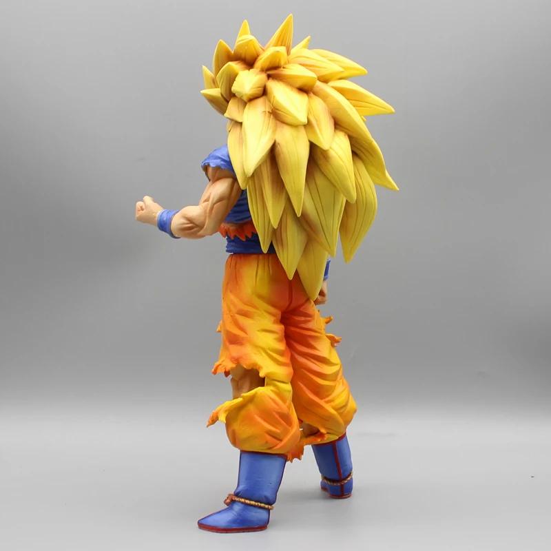 Dragon Dall Z Goku SSJ3 32cm Anime Figure Goku Replaceable Arm Action Figurine Pvc Statue Model Collectible Desk Decora Toy Gift