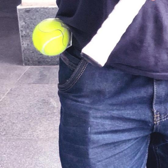 Hållbar Tennisbollsklämma Stark Konstruktion Lätt att Ta Bort Träningsutrustning Användbar Tennis