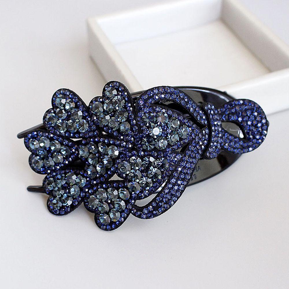 Heart Rhinestone Colorful Korean Style Hair Clip Duckbill Clip Hair Accessories Women Hair Claw