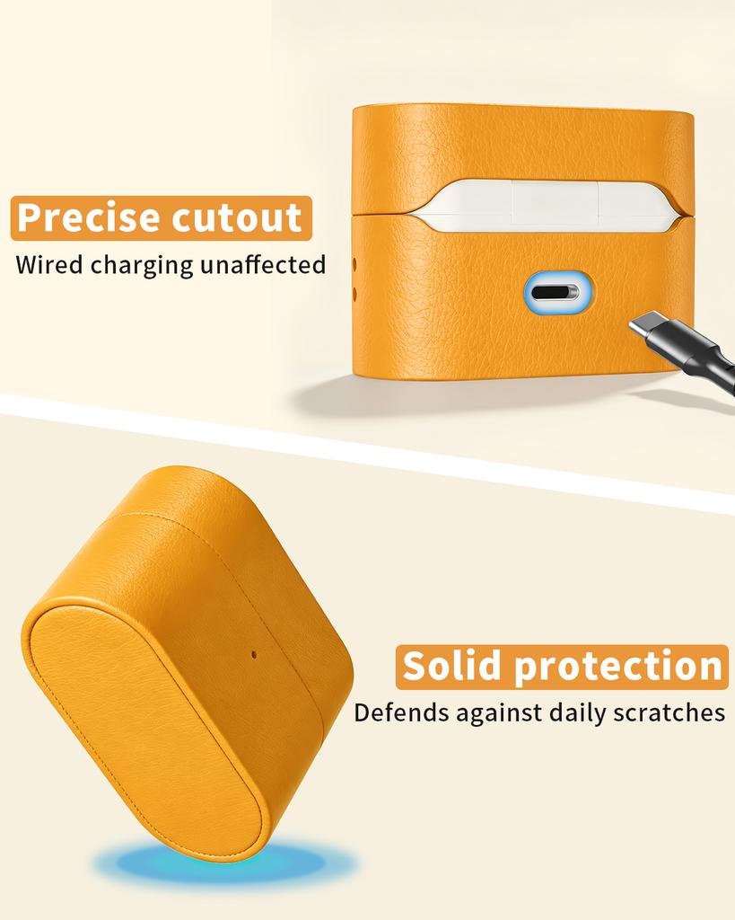 Eary Premium Leather Protective Cover for Sony WF-1000XM6 Case Anti-Drop Solid Protection Earbuds Shells Shockproof Earphone Box