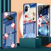 Glass Case For Xiaomi Poco X3 NFC 11 Lite 11T F3 M3 For Redmi Note 11 10 9 8 Pro 10S 9S 9A 9C Phone Cover Cartoon Christmas