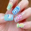 Embossed 5D Nail Stickers Pink Colorful Petals Butterfly Acrylic Spring Summer Flower Slider Nail Decoration Nail Art Supplies DIY