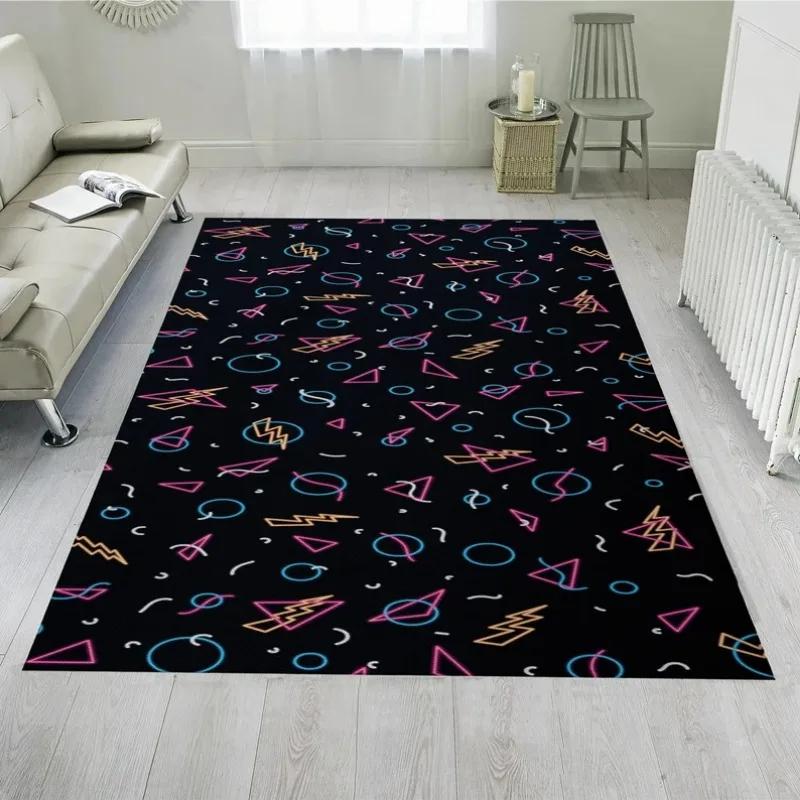 Arcade Stars Bowlingbahn Teppich 90er Arcade Retro Teppich Rutschfest Heimkino Filmraum Bodenmatte Gamer Zimmer Dekor Retro Geschenk