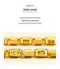 New Men's Faux Gold 8mm Faceted Star Cut Necklace - Gold Plated Chain