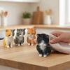 Cartoon Style Cat Statues Figurines Tiger Spot Cat Decoration  Dollhouse Model