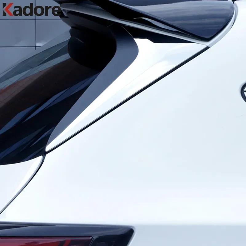 Rear Window Cover Trim For Mazda CX-5 CX5 KF 2017-   2024 Chrome Car Side Wing Spoiler Triangle Frame Accessories