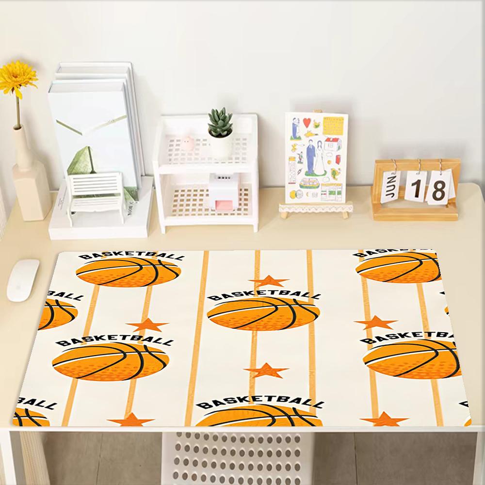 Basketball Theme Mouse Pad, Non Slip Rubber Base, Multifunctional Office & Home Decor, Perfect for Workspace Personalization.