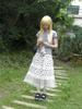 Hey Sheer Dot Long Skirt (White)