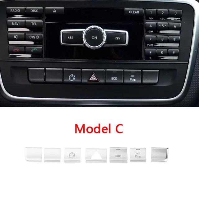 Car Interior Sticker Multimedia CD Button Decoration Suitable for Mercedes Benz GLA X156 CLA C117 A B Class W176 W246