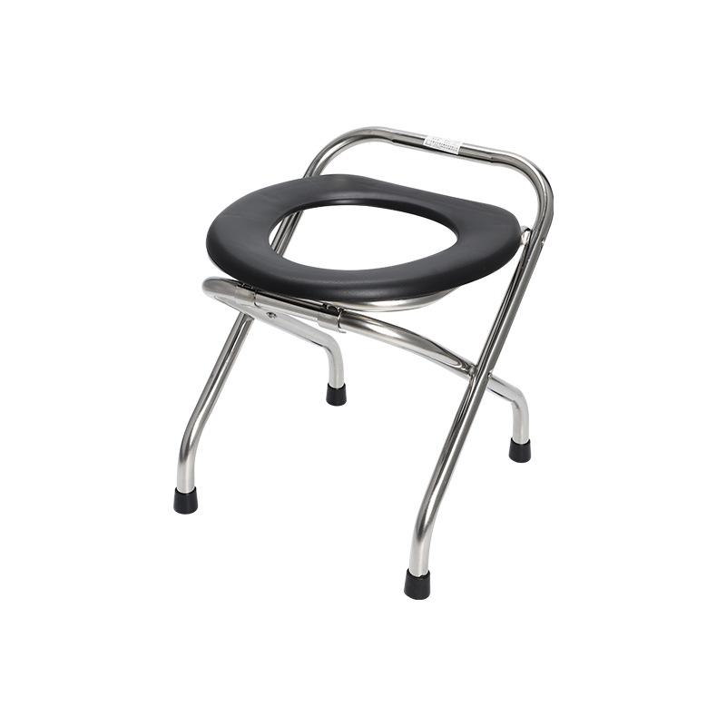 Household Folding Toilet Chair with Reinforcement for Elderly and Pregnant Women
