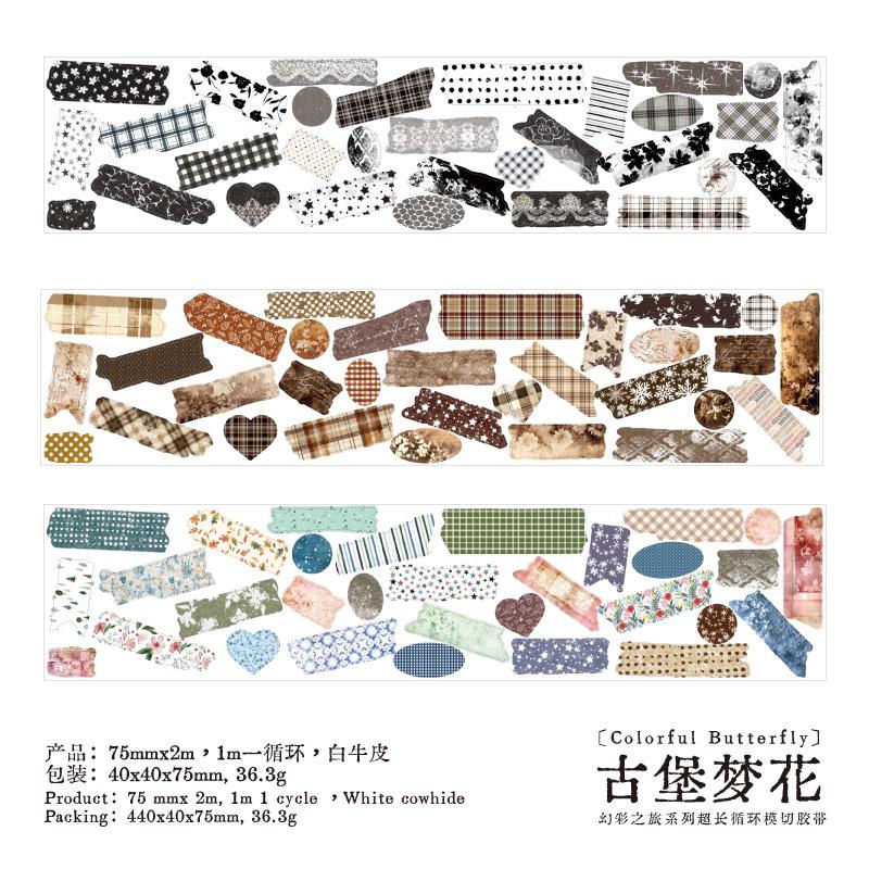 1 pièce Décoration DIY Rubans Adhésifs Poème de Narrateur Japonais pour Jeunes Filles Rubans Washi Rubans de Masquage autocollants papeterie