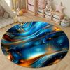 Vintage Round Rainbow Multicolor Floor Rug, Non-Slip Floor Mat for Kitchen