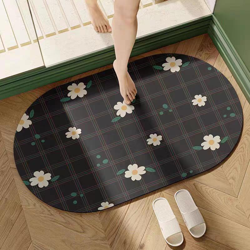 Diatom mud floor mat, quick drying anti slip door mat, bathroom mat, bathroom foot mat