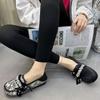 Summer Women Shoes Plus Size Fashion Rhinestone Female Flat Loafers Casual Women Mullers Retro Style Designer Ladies Shoes