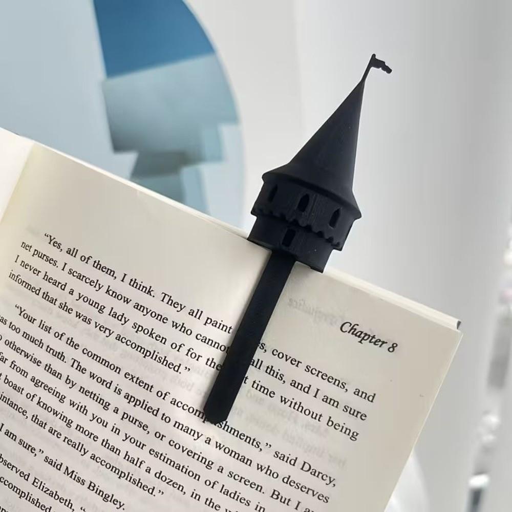 

3D Printing Magic Castle Spire Bookmark Desktop Ornaments Novel Reading Accessories Children чёрный
