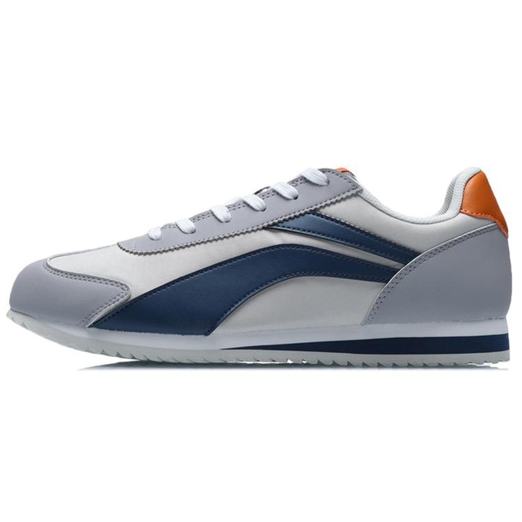 New LiNing 3K Cushioning Abrasion Resistant Slip Resistant Breathable Lightweight Low top Running Shoes Men's Gray Blue AGCR003-2