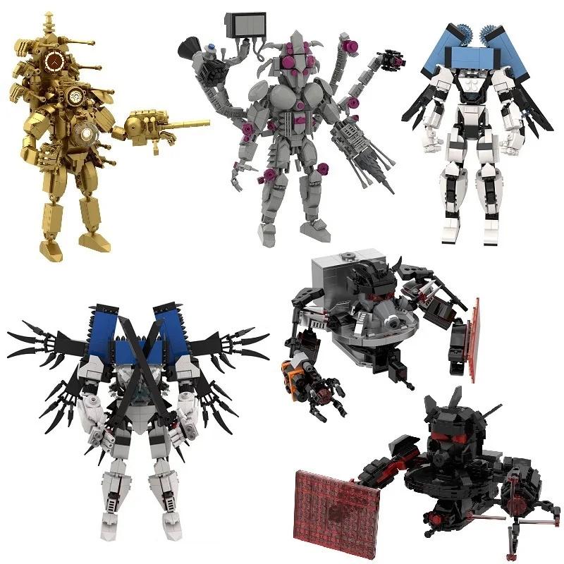 Skibidi Toilet Building Blocks Zombie Skibidi Toilet Logo The Audio Man And Camera Titan Man Building Block DIY Bricks Toys