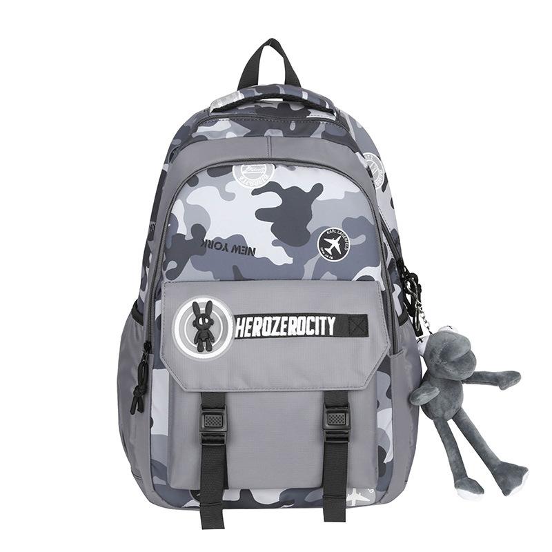 

Камуфляжный рюкзак, мужской дорожный рюкзак-хобо, школьный рюкзак для студентов темно-серого