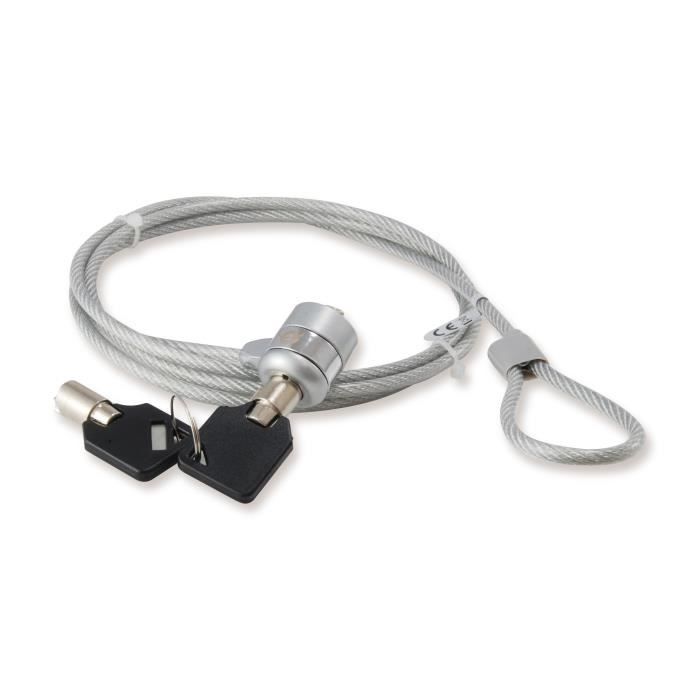 Câble Antivol - CONCEPTRONIC - CNBSLOCK15 - Argent - 1,5 M - Clé