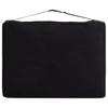 Folding 2 Zone Massage Table with Wooden Frame White and Purple