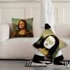 Art Aesthetic Mona Lisa Funny Cushion Cover Pillow Cover Home Sofa Living Decoration Room  Office Car Nordic Simplicity