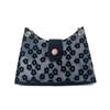 Women's bag summer embroidery thread flower transparent magnetic buckle underarm bag shoulder portable simple mobile phone bag