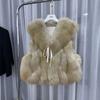 Sweetheart Milk Fox Whole Fur Fox Fur Vest Female Autumn and Winter New Young and Thin Short Hair