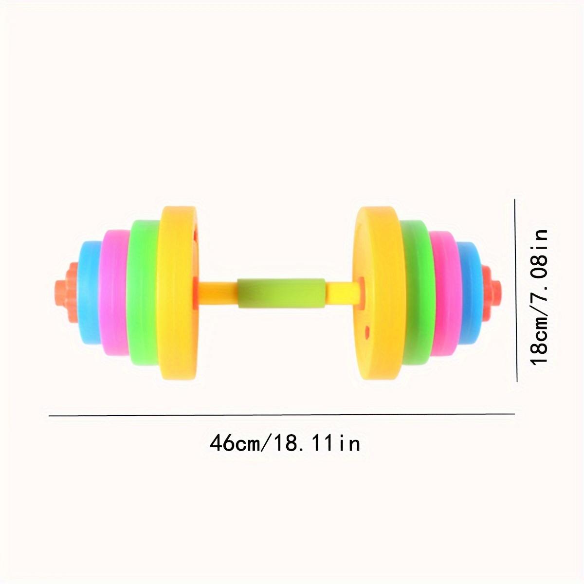 

A Set of Dumbbells for Exercise Equipment, Featuring Removable Wheels for Adjustable Weight, Filled with Water It Weighs about 3.58KG, Christmas Gift 1Set