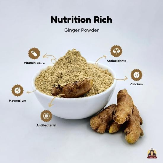 Nairuti Vyutpadan Ginger Powder 200g x 5 (1 Kg) | Premium Saunth (Adrak) Powder | Pure & Natural Dry Ginger | Ideal for Chai Masala, Ayurvedic Recipes