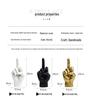 American Middle Finger Gesture Resin Sculpture for Creative Home Decor
