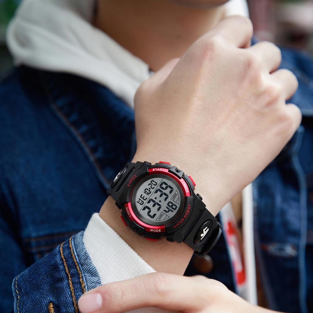 Boys Electronic Watch Led Large Dial Sports Watch Fashion Multifunctional Outdoor Electronic Watch