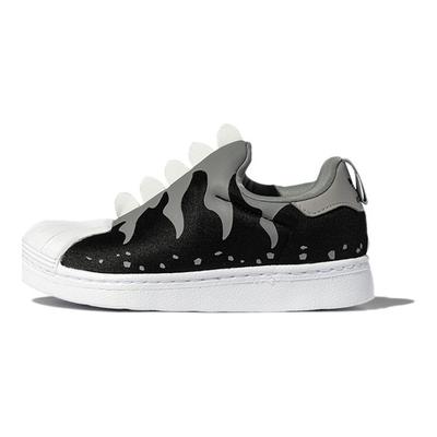 Originals Superstar 360 Casual Durable Low-Top Skate Shoes Kids Sneakers Black GX3265