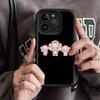 Cute Ins Sweet Cool Biye Monkey Silicone Soft Phone Case For IPhone 17 16 15 14 Plus 13 12 Mini 11 Black Cover