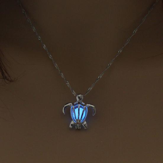 Women Necklace Glowing Turtle Shape Ladies Delicate Bright Luster Necklace Jewelry Gifts